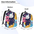 thumbnail image 2 of Fotbe Colorful Cats Pattern Art Mochila de Lona con Estampado, Mochila Duradera, Mochila Versátil de Alta Calidad, Mochila Compacta Vintage-Medium, 2 of 5
