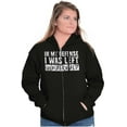 thumbnail image 3 of In My Defense I Was Left Unsupervised Zip Up Hoodie Men's Women's Brisco Brands S, 3 of 6