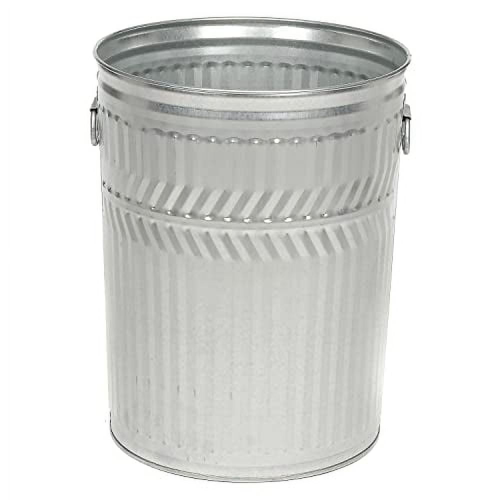 Witt 32 Gallon Outdoor Galvanized Steel Garbage Can, Multicolor