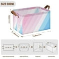 thumbnail image 7 of Yayeee Foldable Storage Basket for Shelves with Handles Waterproof Cloth Bins, Pink Gradient, 7 of 7