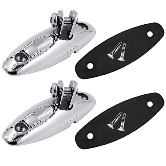 SHENGHUISS Quick Release Bimini Top Swivel Hinge 316 Stainless Steel Deck Side Mount Marine Hardware with Screws (3.6 inch 2 Pack)