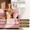thumbnail image 6 of CARZZI LIFE Modular Sectional Sofa, 102 Inch L Shaped Couch Set with Armrests, 3-Seater Comfy Cloud Couches for Living Room Apartment, Pink, 6 of 11