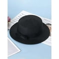 thumbnail image 4 of PULLIMORE Womens Summer Beach Sun Straw Hat Travel Outdoor UV Hats Elegant Bow Hat (Black), 4 of 11