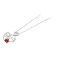 thumbnail image 2 of Runquan Maman Cadeaux Pendentif Coeur Fête des Mères Cadeaux pour Femme Grand-Mère Fête Strass Rouge, 2 of 8