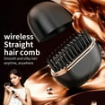 thumbnail image 3 of Glambrush Mini Hair Straightener,2-In-1 Mini Cordless Hair Straightener Comb With 3 Heat Settings,30s Fast Heating,Anti-Scald Shell,Hair Straightener For All Hair Types,Travel,Home Use (Black), 3 of 8