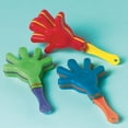 thumbnail image 2 of Colorful Mini Hand Clapper Party Favors - 3.5" x 1.75" x 0.38" (Pack of 12) - Assorted Color Plastic Noisemakers - Perfect for Kids Parties, Celebrations, and Events, 2 of 3