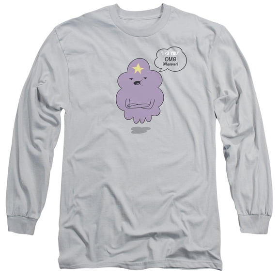 Adventure Time Lsp Omg Long Sleeve Adult 18/1 T-Shirt Silver