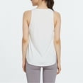 thumbnail image 6 of CAIXIA Racer Back Tank Tops Womens Sleeveless Cropped Tank Tops Crewneck T-Shirt Running Yoga Active Shirts Oversized Racerback Breathable Tee,White, 6 of 8