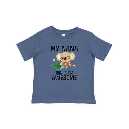 

Inktastic Nana Thinks Im Awesome Grandson Gift Baby Boy T-Shirt
