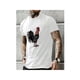 thumbnail image 1 of Rooster Print Men's Casual T-shirt, Short Sleeve Tee Tops, Summer Outdoor Sports Clothing Tee For Adult, Men, Women, Teen, Teenager, Adolescent, Youth., 1 of 5