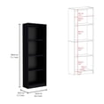 thumbnail image 3 of Newboti Furniture Black 4 Piece Living Room Set with 4 Bookcases 22330, 3 of 6