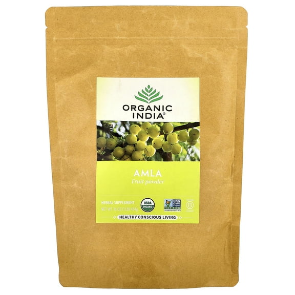 ORGANIC INDIA Amla Powder Herbal Supplement 1lb Bag