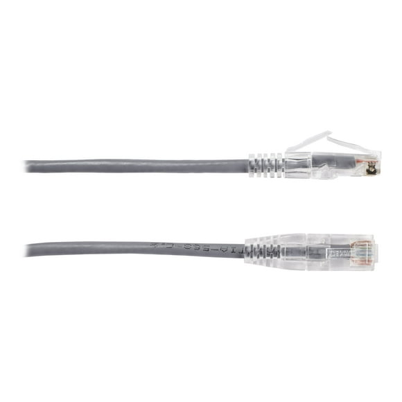 Black Box Slim-Net - Câble Patch - RJ-45 (m) à RJ-45 (m) - 5 Pieds - UTP - CAT 6a - Amorti, Moulé, Échappé - Gris