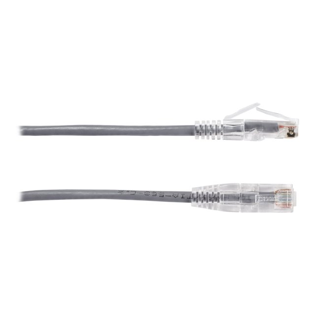 Black Box Slim-Net - Patch cable - RJ-45 (M) to RJ-45 (M) - 5 ft - UTP - CAT 6a - booted, molded, stranded - gray