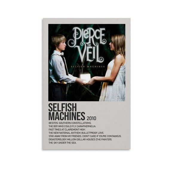 Selfish Machines By Pierce The Veil Canvas Poster Wall Art Decor Print Picture Paintings for Living Room Bedroom Decoration