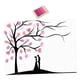 thumbnail image 5 of Árbol de huellas dactilares en lienzo para manualidades, bodas, decoración creativa y versátil con grafitis. Rosa, 5 of 9