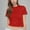 Red, variant on Tittly T Shirts for Women Basic Tees Women Casual Short Sleeve T Shirts Summer Crewneck Tshirts Cute Tee Basic Crop Tops Going Out Tops Tshirts Shirts Blue XL