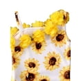 thumbnail image 3 of EYIIYE Little Girls One-piece Swimsuit Print Off Shoulder Swimwear, 3 of 4