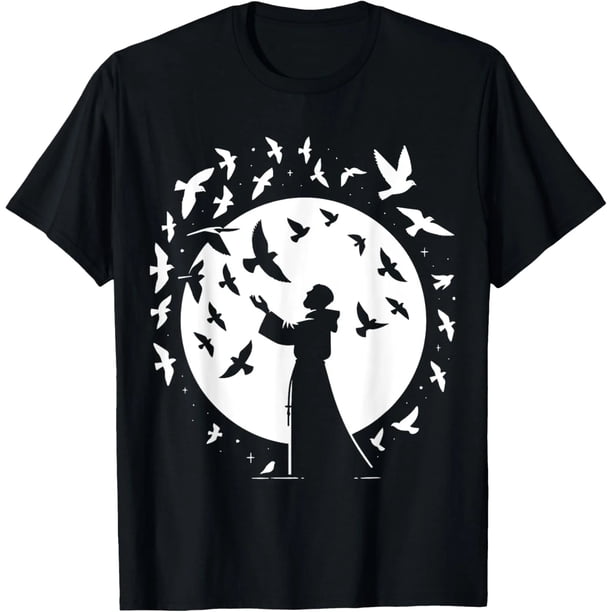 Camiseta de Mujer Divertida de San Francisco de Asís - Patrono de los Animales y Aves | Diseño Misfits para tu Viaje