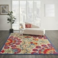 7â€™ x 10' Red and Multicolor Indoor Outdoor Area Rug - Walmart.com