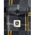 thumbnail image 2 of John Deere Construction Flannel Shacket with Fleece Lining Plaid Toddler to Little Kid, 2 of 4