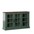 thumbnail image 2 of Twin Star Home 55" Two Tone Sideboard with Window Pane Glass Doors and Adjustable Shelves, 2 of 6