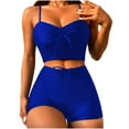 thumbnail image 2 of Women's Push-Up Bikini Set with Removable Pads, Brazilian High-Cut Bottoms, and Knotted Detail for Beach and Pool, 2 of 6