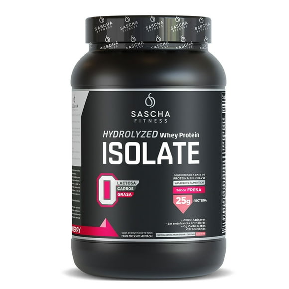 Polvo de proteína sabor Fresa Sascha Fitness Fitness Town SFST2LB