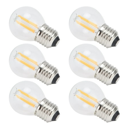 

Fdit Dimmable Bulbs 6Pcs Dimmable LED Lamp Bulbs G45 E27 4W Transparent Filament Bulbs For Home Lighting Warm Light 110V LED Bulb