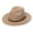 Khaki, variant on Fesfesfes Women Classic Hat Wide Brim Hat with Belt Buckle Fedora Hat