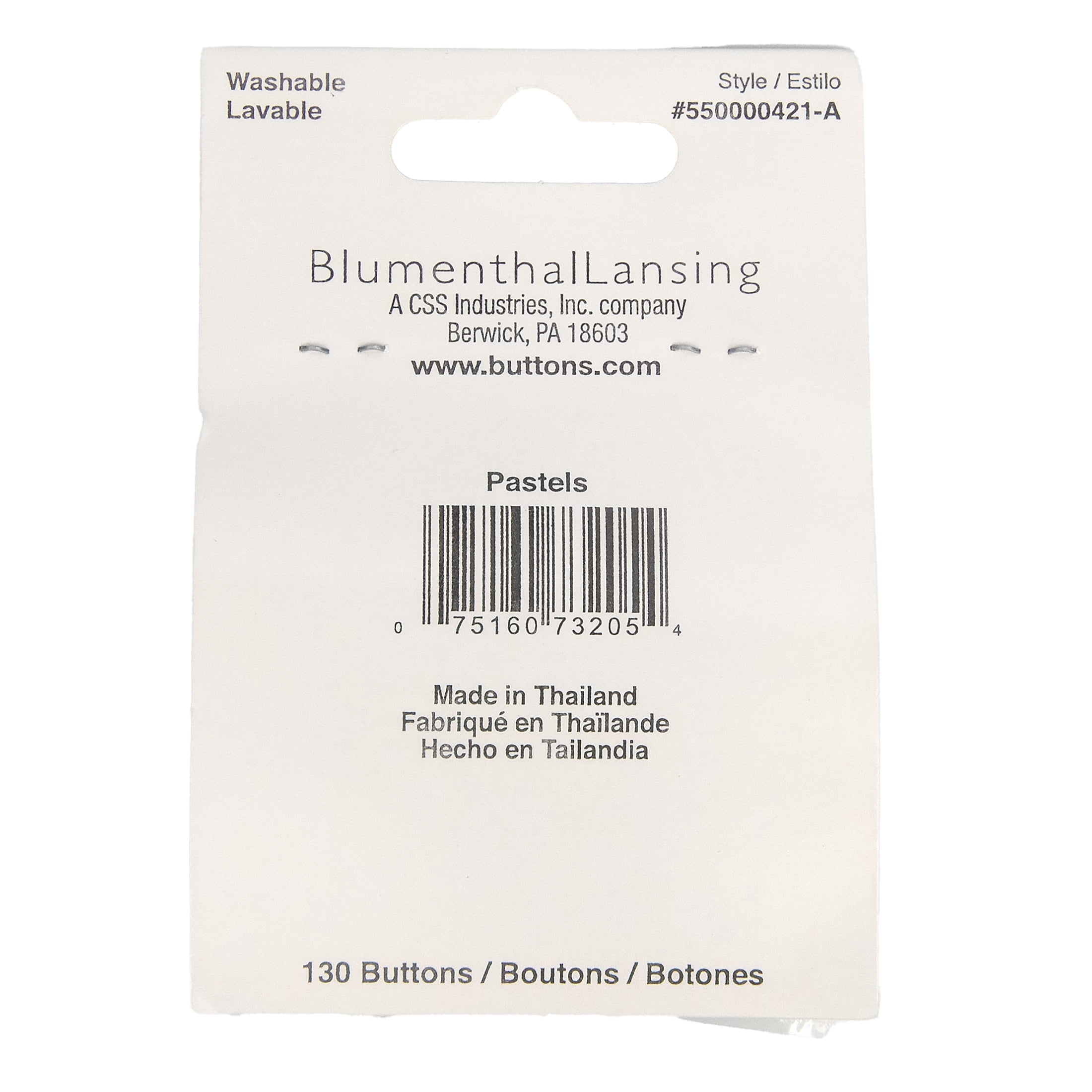 Favorite Findings Pastel Basic Round Sew Thru Buttons, 130 Count