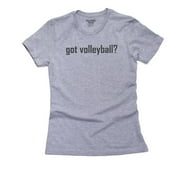 Simple Got Volleyball? Iconic Graphic Font Women's Cotton Grey T-Shirt