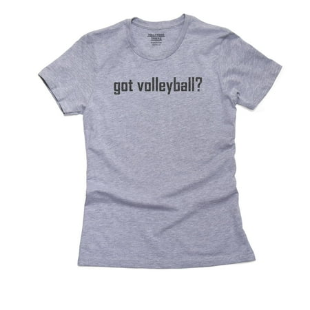 Simple Got Volleyball? Iconic Graphic Font Women's Cotton Grey T-Shirt