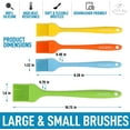 thumbnail image 3 of Zulay Kitchen 4 Pieces Assorted Pastry Brush Heat Resistant Silicone Basting Brush Flexible Bristles, 3 of 7