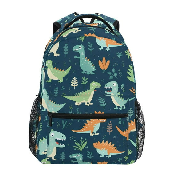 ALAZA Stylish Backpack Dinosaurs Cartoon Elementary Bookbag Personalized Laptop School Bags Travel Daypack