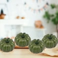 thumbnail image 2 of Vrorvz Autumn Pumpkins for Home Decoration with Realistic Style for Seasonal Festivals Featuring Lightweight Design 3.1x3.1x3in Green, 2 of 3