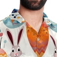 thumbnail image 5 of Easter Men's Short Sleeve Spread Collar Beach Shirts Casual Printed Button Down Unisex Summer Tops, 5 of 6