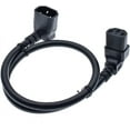 thumbnail image 7 of Toptekits 2ft/60cm C14 to C13 PDU Power Supply Extension Cord,90-Degree Down Angle IEC 320 C14 to 90-Degree Down Angle IEC 320 C13 Power Plug Converter Adapter Cable Cord (2ft/0.6m), 7 of 7