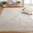 thumbnail image 3 of SAFAVIEH Easy Care Myrtle Cross Cotton Machine Washable Area Rug, Grey/Ivory, 8' x 8' Square, 3 of 12