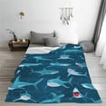 thumbnail image 4 of Shark Blanket for Baby Boy Girl, Soft Fleece Throw Blanket for Couch Bed, Shark Gifts for Shark Lovers, Cozy Lightweight Blanket Toddler Kids Adults, 40×50 Inch, 4 of 6