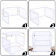 thumbnail image 3 of K.T.Z Magnetic Side Open Transparent Plastic Storage Shoe Box Stackable Foldable Storage Shoe Box Sneaker Storage Box Clear Plastic Shoe Boxes Size:14.2X11X8.7 Inch (D Style Transparent, 6 PCS), 3 of 6