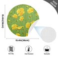 thumbnail image 2 of Ryvnso Flower on Green Round Plate Mats Dining Table Placemat Set of 4 for Holiday Decoration, 2 of 7