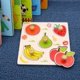 thumbnail image 3 of Rompecabezas de educación temprana Montessori para niños, tablero de rascado con iluminación para bebé, panel de clavija de madera de dibujos animados a juego, rompecabezas educativo para niños, 3 of 5