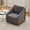 Gray, variant on Noble House Brynn Chenille Modern Upholstered Armchair, Wood Accent Chair with Cushioned Seat and Backrest, Blue