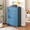 Blue, variant on DRNANLIT Multi-Functional 7-Drawer Storage Cabinet with Built-In Outlet, Durable Wooden Construction, Modern Stylish Design, Space-Saving, Black