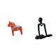 thumbnail image 1 of Escultura abstracta de un caballo pensador de Dalecarlia. Figura coleccionable para estantería, armario, decoración del hogar, dormitorio, chimenea o, 1 of 8