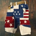 thumbnail image 2 of DIOAZUD Men's Patriotic Cargo Shorts American Flag Print Multi Pockets Lightweight Casual Outdoor Wear, 2 of 7