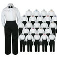thumbnail image 1 of 23 Color 3pc Set Bow Tie Boy Baby Toddler Kid Formal Suit Shirt Black Pants S-7, 1 of 2