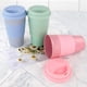 thumbnail image 5 of Speravity Taza de agua, botella de paja de trigo, dispensador de bebidas, organizador, contenedor de cocina, accesorio portátil redondo, Artesanía, 5 of 6