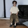 thumbnail image 2 of Boy's Distressed Skinny Shorts Trendy Loose Straight Leg Retro Summer Casual Five Pocket Pants. Suitable For 1 12 Years Old., 2 of 9